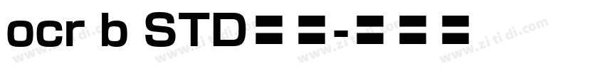 ocr b STD字体字体转换